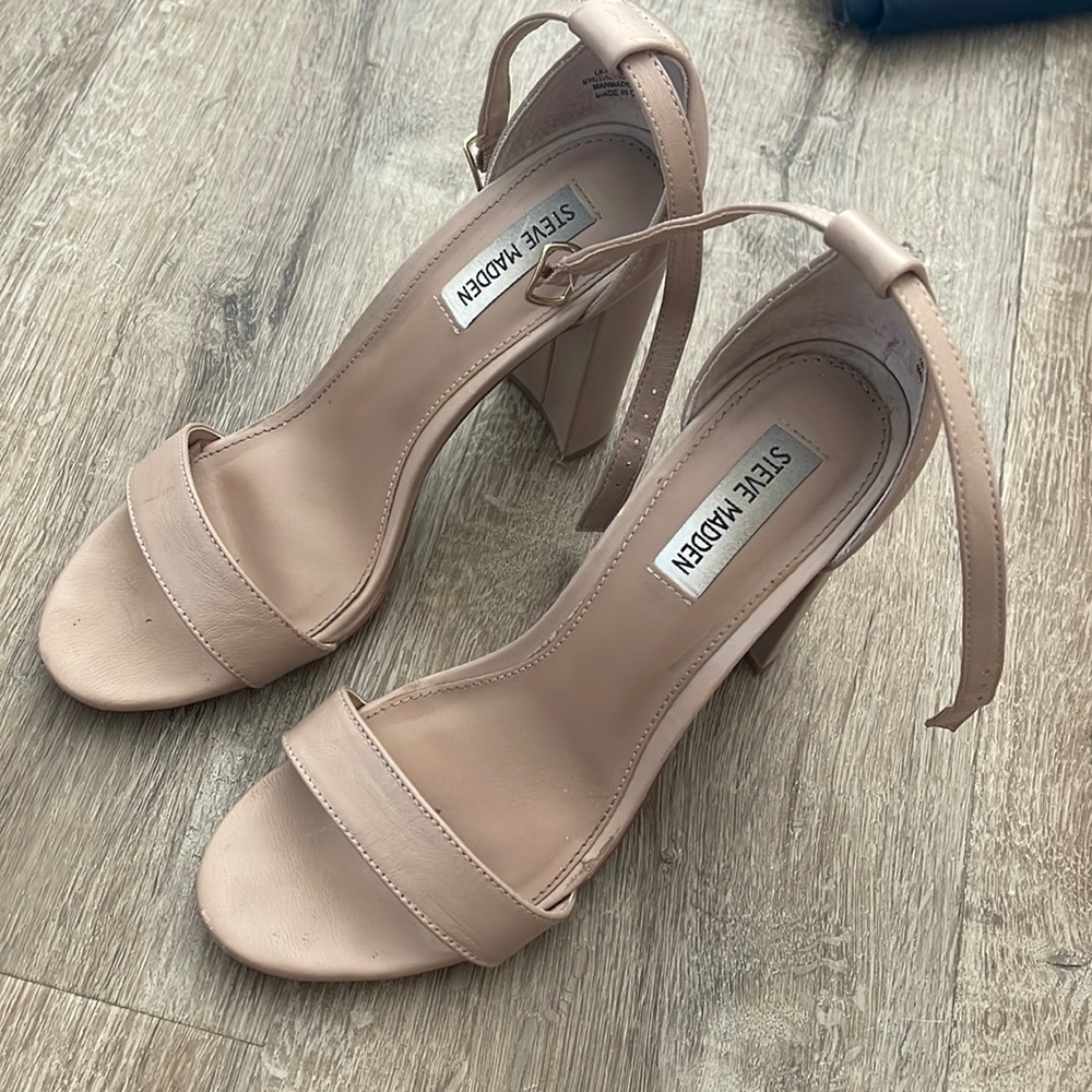 Steve Madden block ankle heels